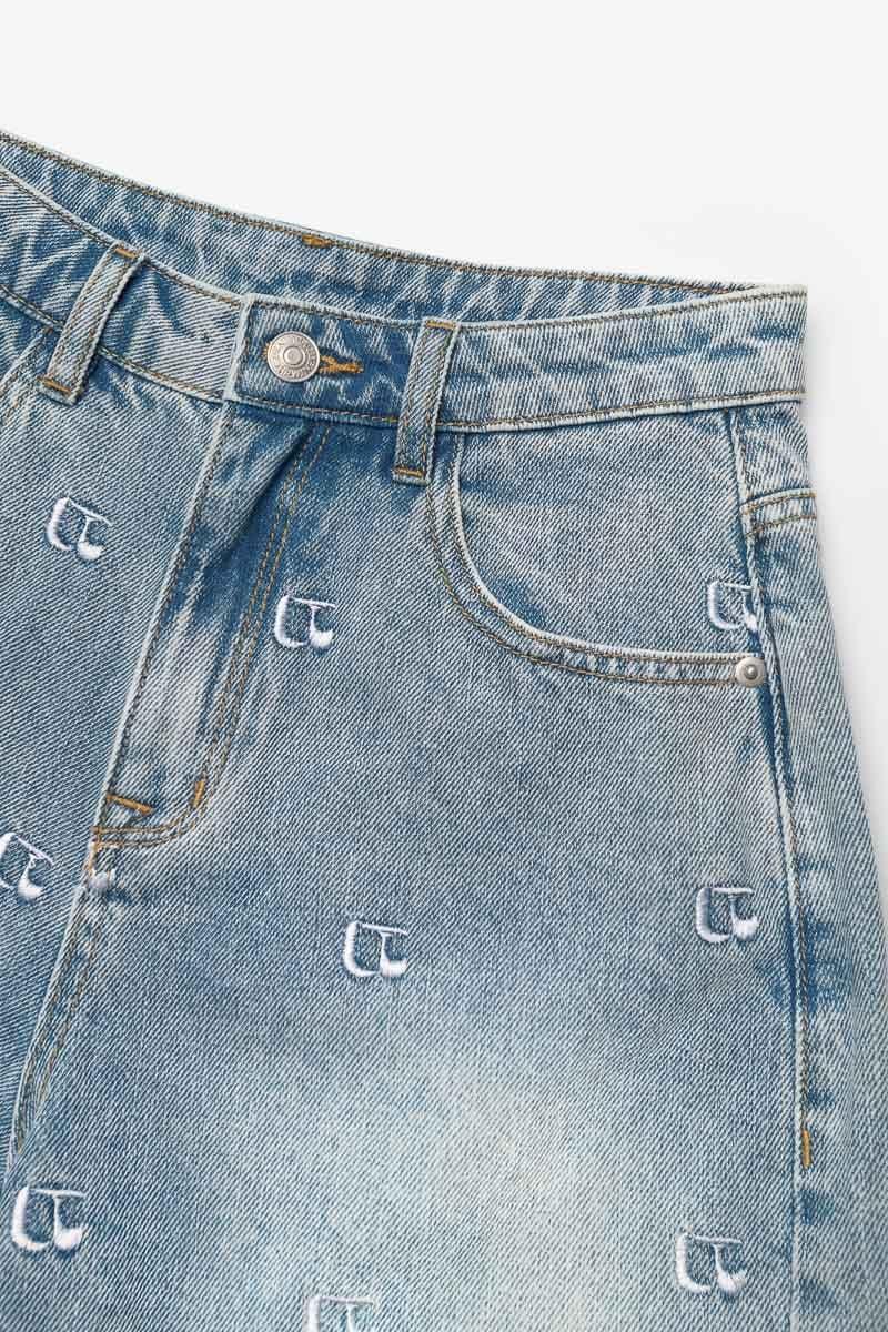 Le Temps Des Cerises Short Dionygi En Jeans Bleu Délavé