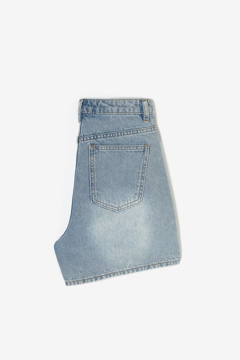 Le Temps Des Cerises Short Dionygi En Jeans Bleu Délavé