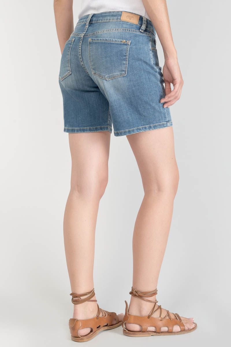 Le Temps Des Cerises Short Janka En Jeans Bleu Délavé