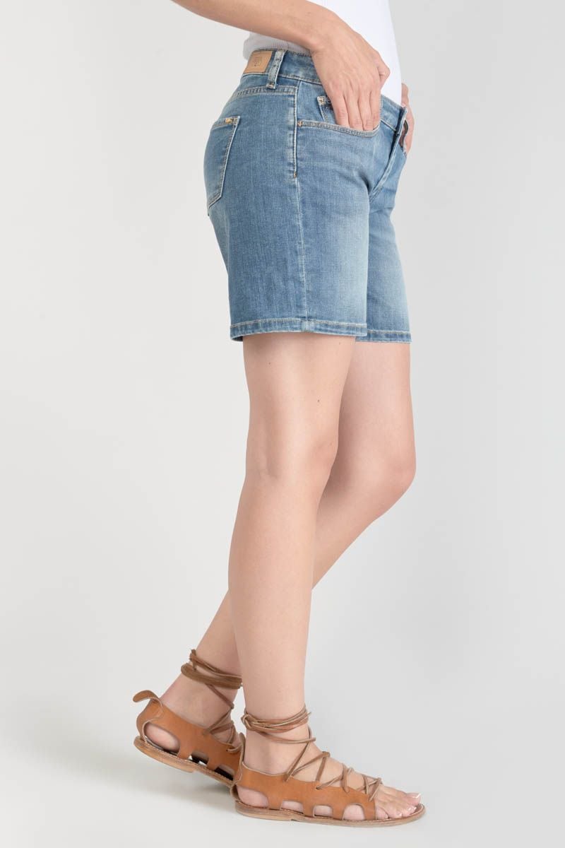 Le Temps Des Cerises Short Janka En Jeans Bleu Délavé