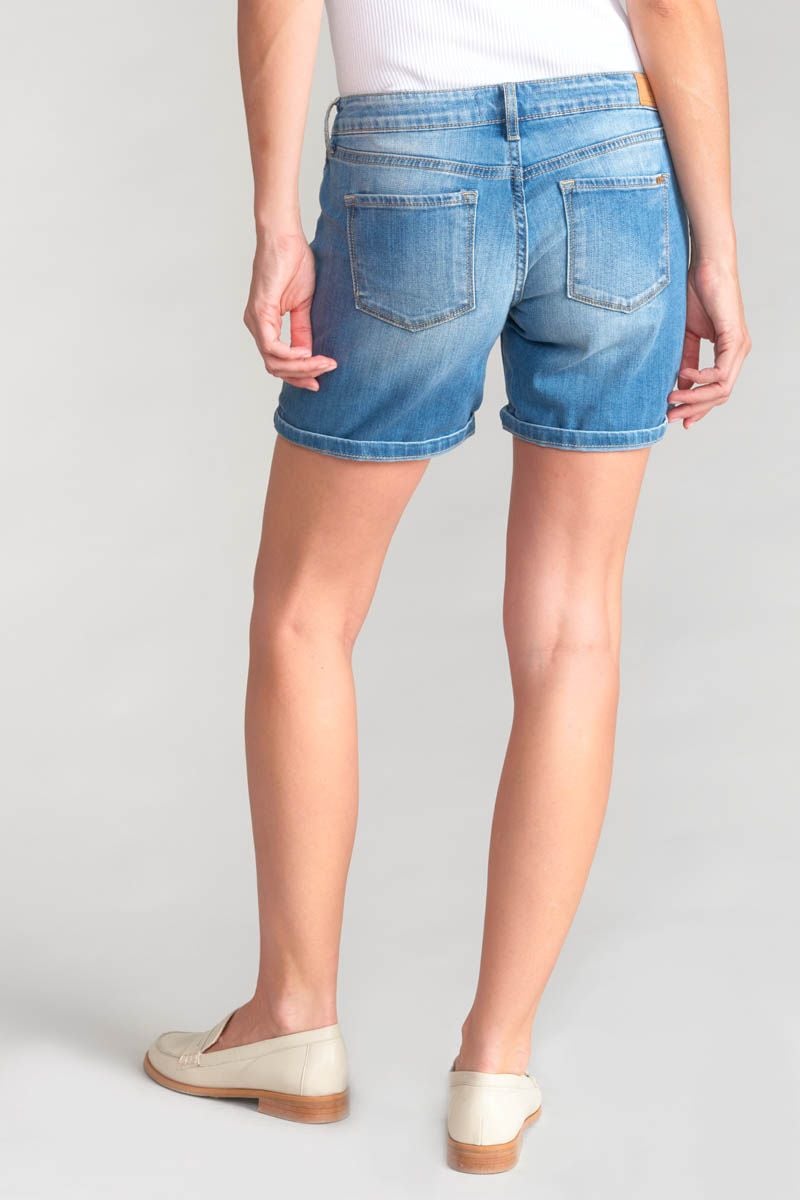 Le Temps Des Cerises Short Janka En Jeans Bleu Délavé