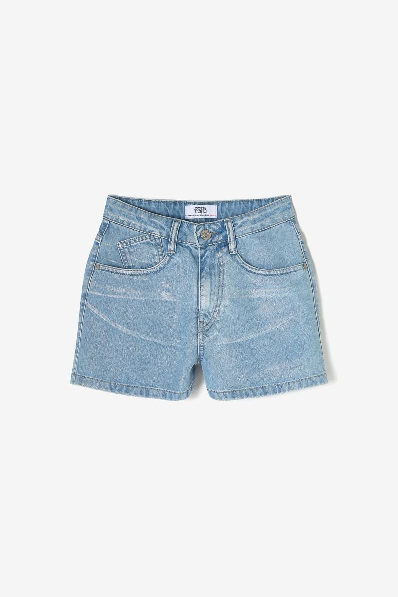 Le Temps Des Cerises Short Lema En Jeans Bleu Brillant