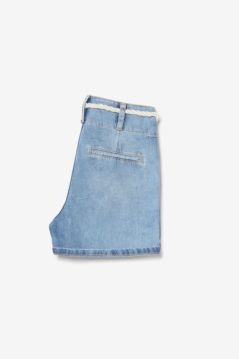 Le Temps Des Cerises Short Loona En Jeans Bleu Clair