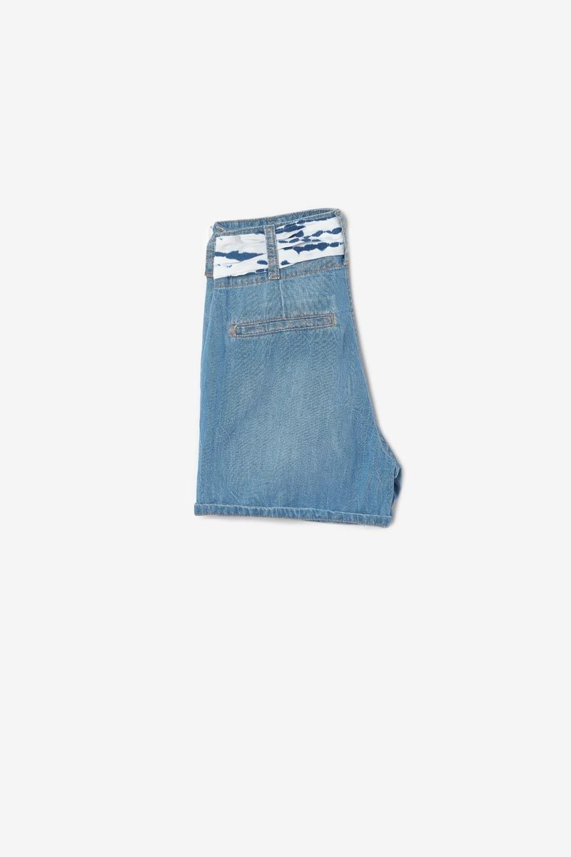 Le Temps Des Cerises Short Loona En Jeans Bleu Clair
