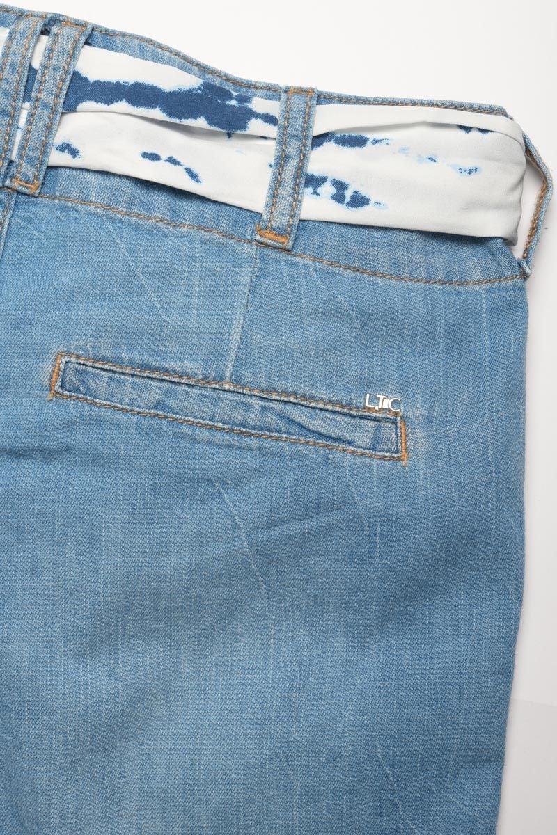 Le Temps Des Cerises Short Loona En Jeans Bleu Clair
