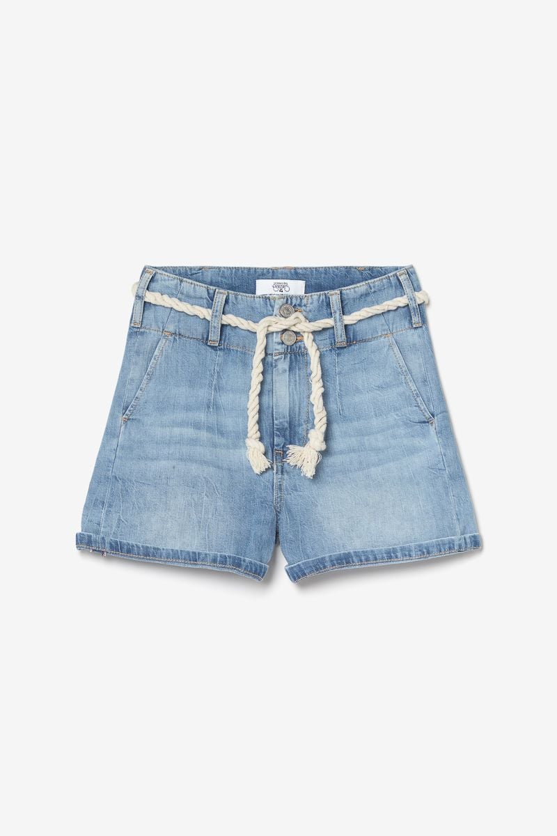 Le Temps Des Cerises Short Loona En Jeans Bleu Clair