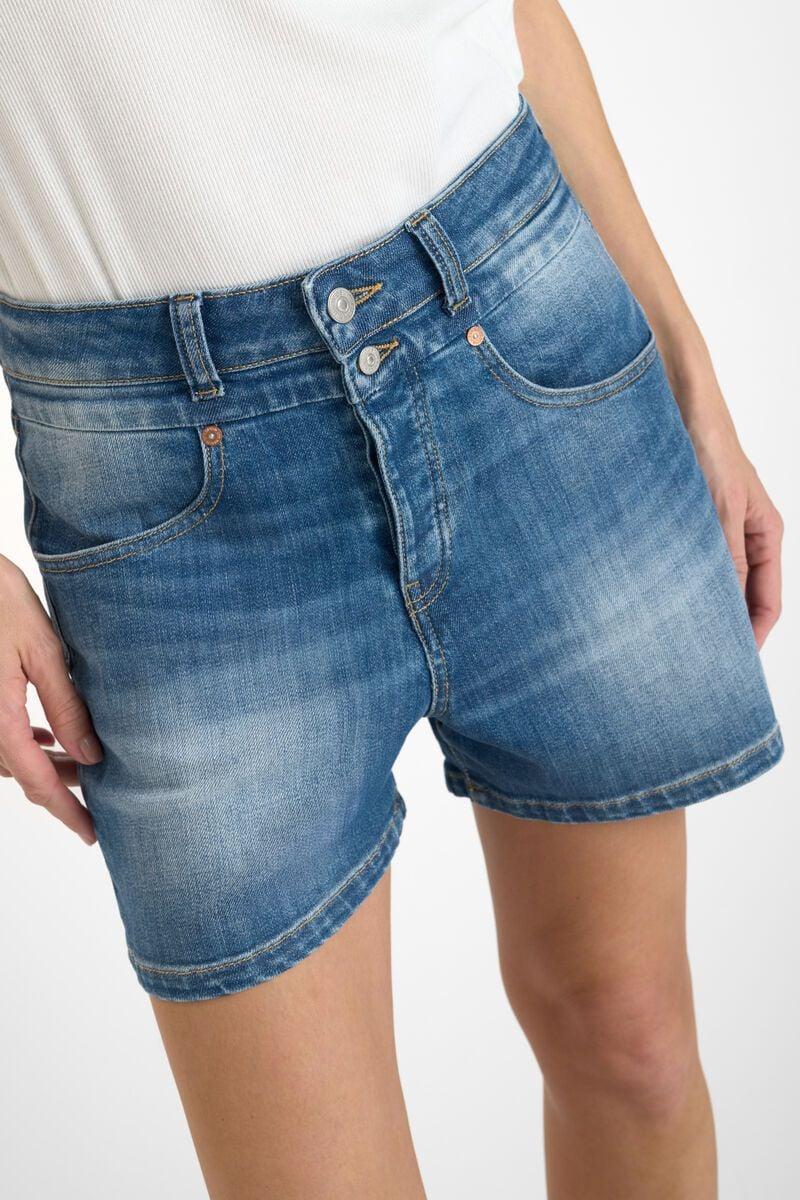 Le Temps Des Cerises Short Mara En Jeans Bleu Délavé