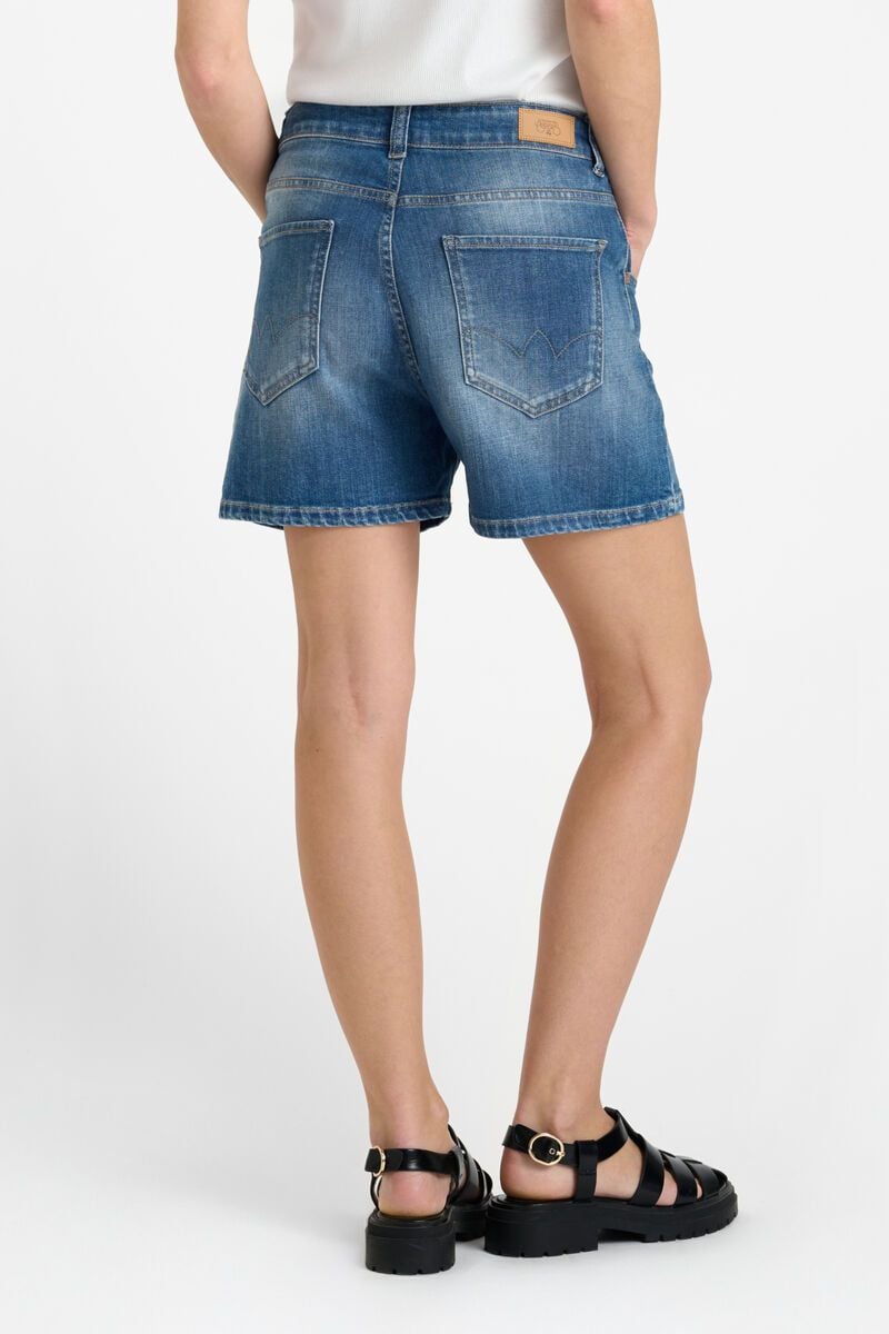 Le Temps Des Cerises Short Mara En Jeans Bleu Délavé