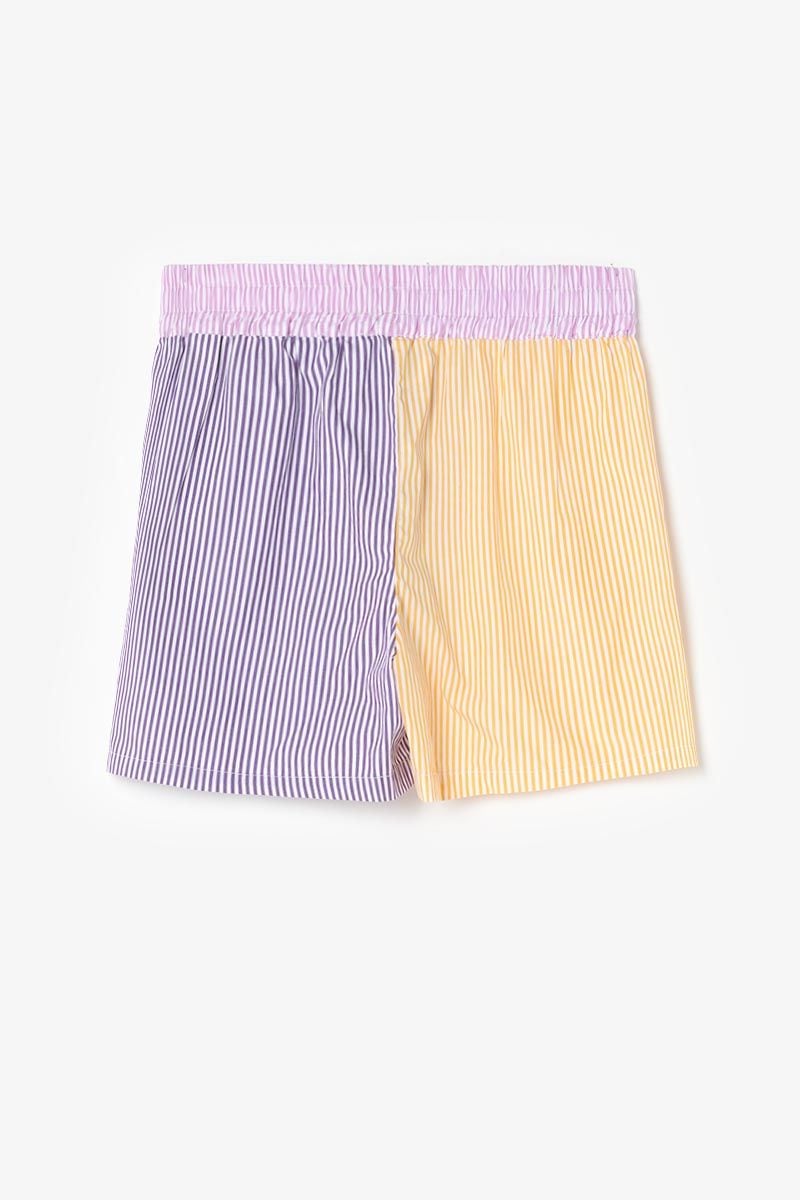 Le Temps Des Cerises Short Mexgi à Rayures Multicolores