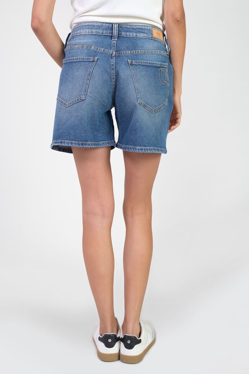 Le Temps Des Cerises Short Muda En Jeans Bleu Délavé