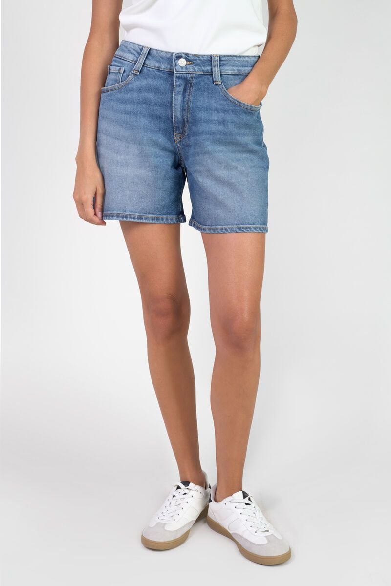 le temps des cerises Short Muda en jeans bleu délavé