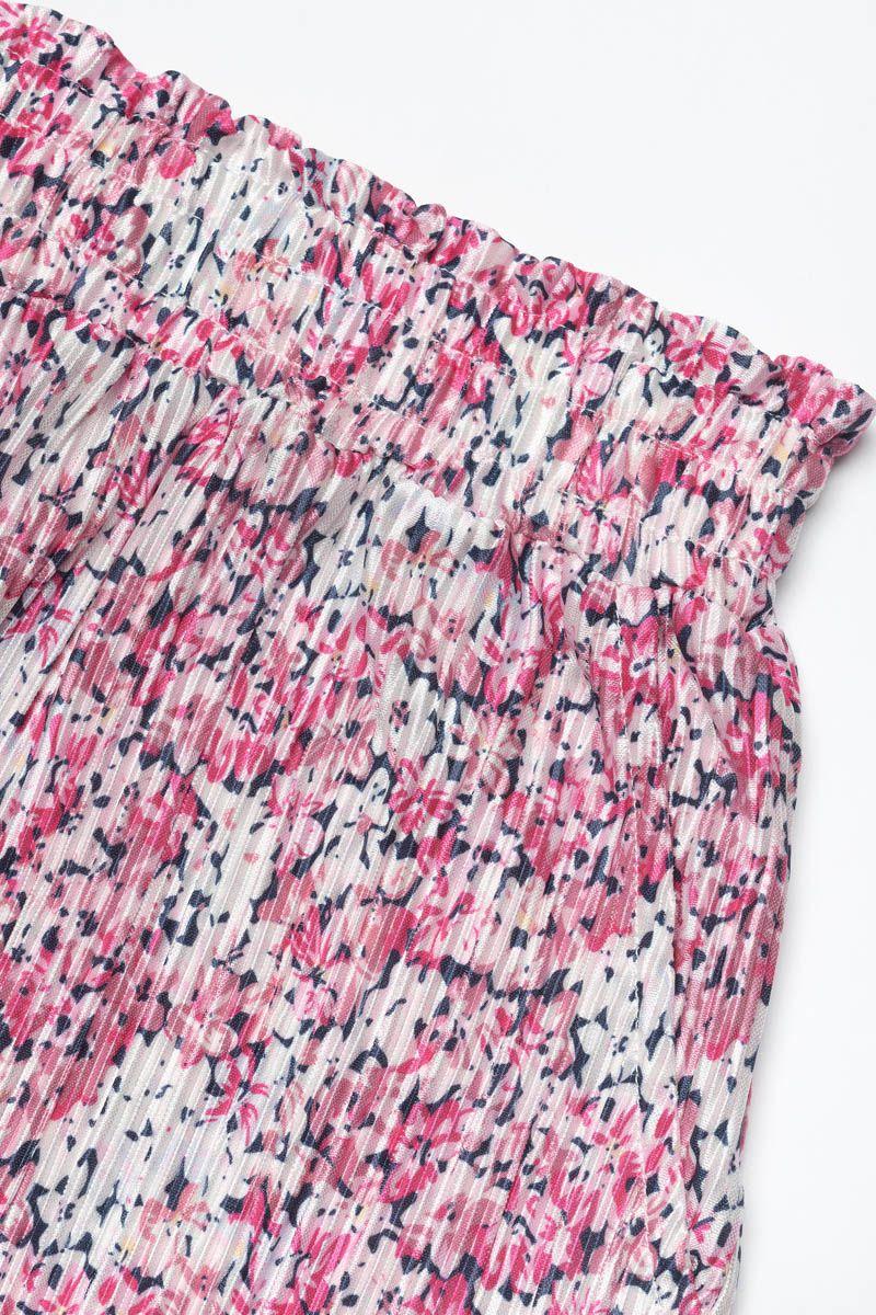 Le Temps Des Cerises Short Roezgi à Motif Floral Rose