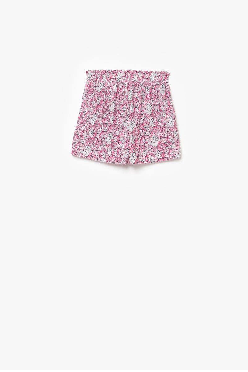 Le Temps Des Cerises Short Roezgi à Motif Floral Rose