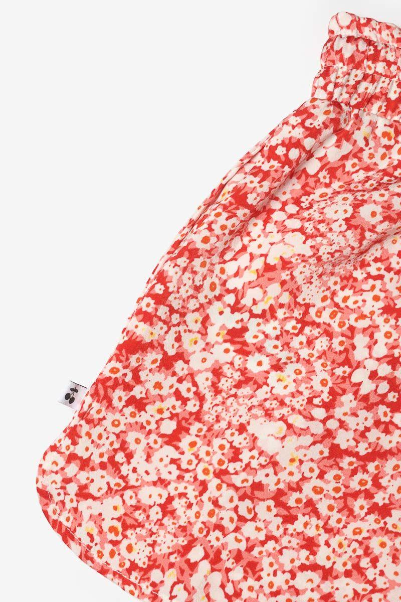 Le Temps Des Cerises Short Roseigi à Motif Floral Rouge