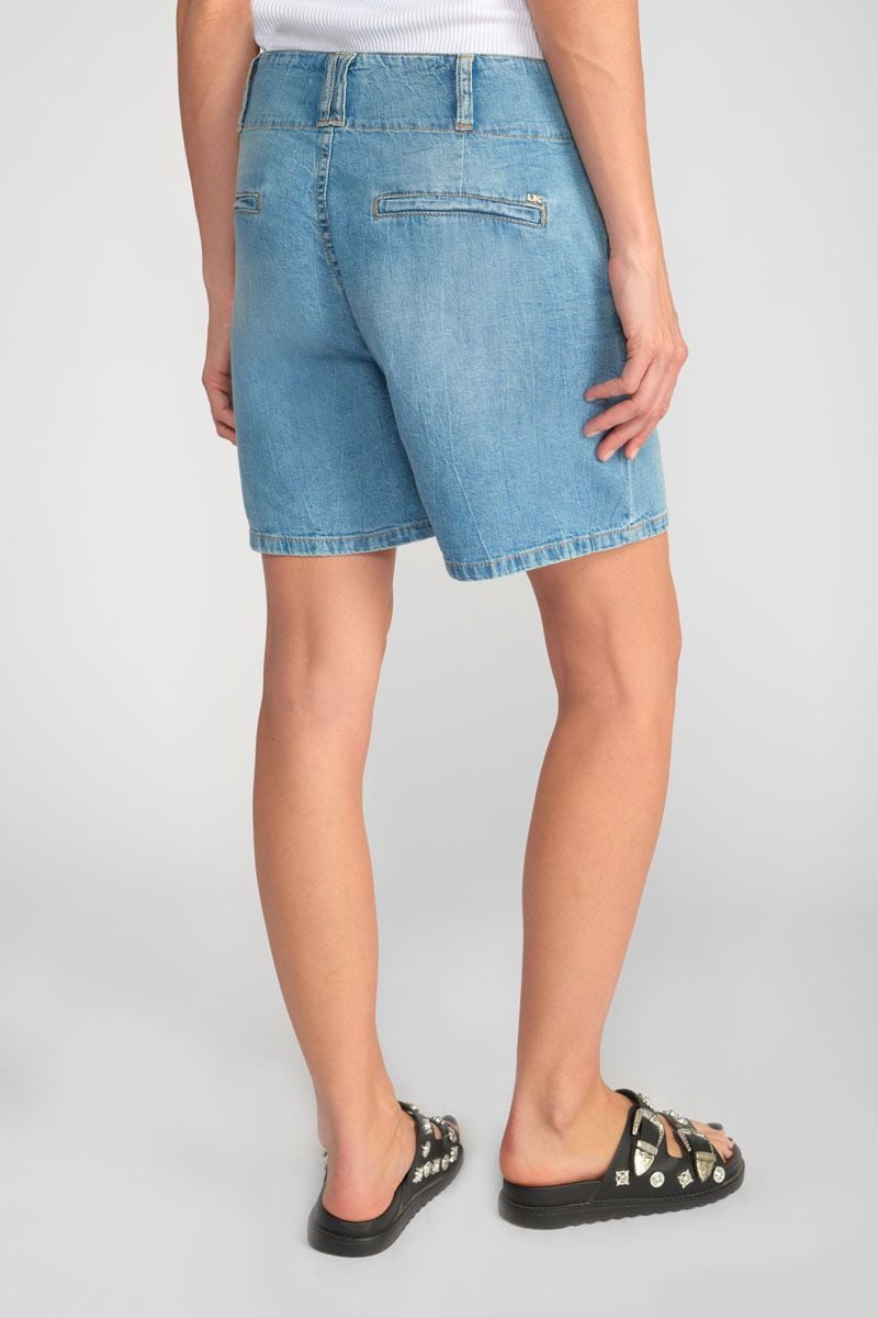 Le Temps Des Cerises Short Sydney3 En Jeans Bleu Clair