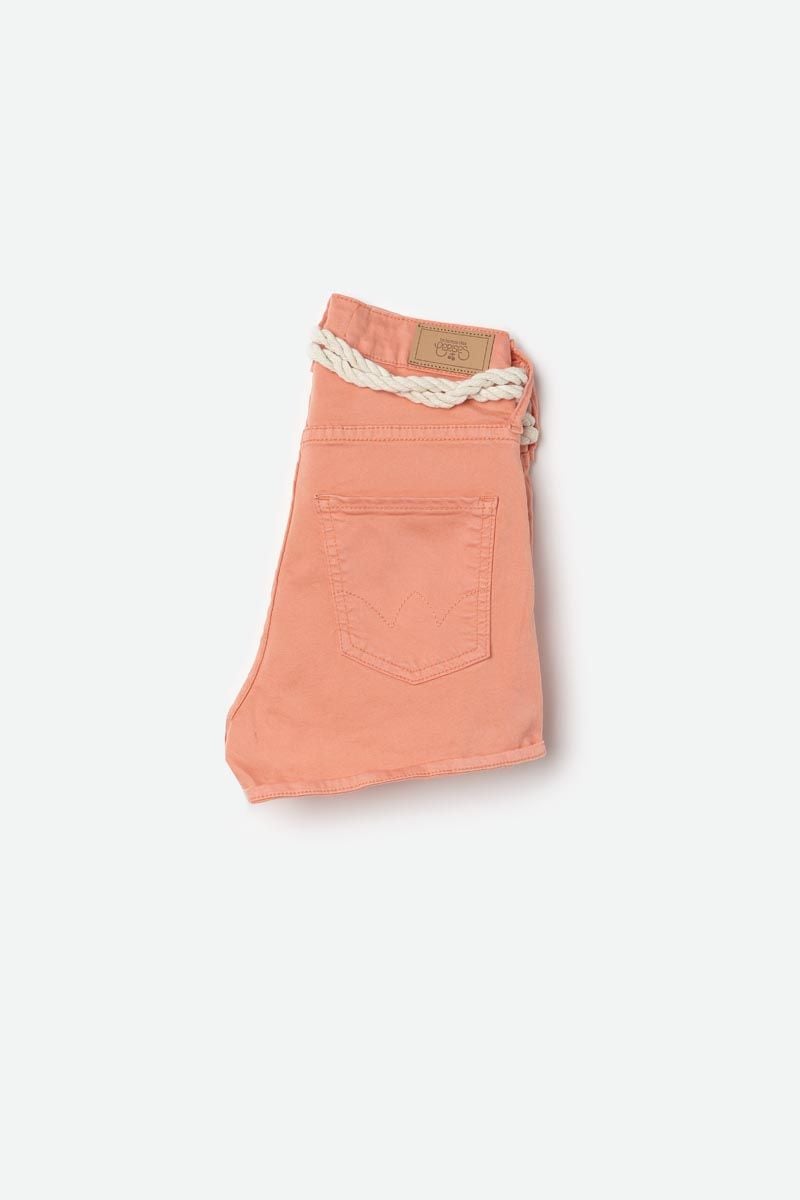 Le Temps Des Cerises Short Tiko Taille Haute Corail