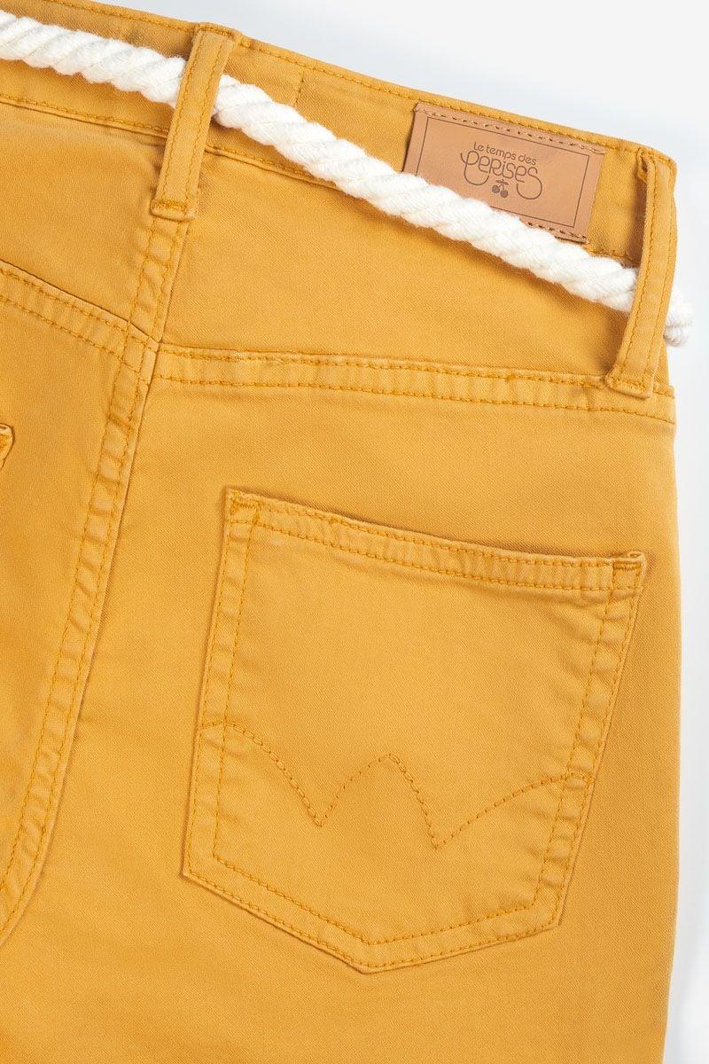 Le Temps Des Cerises Short Tiko Taille Haute Moutarde