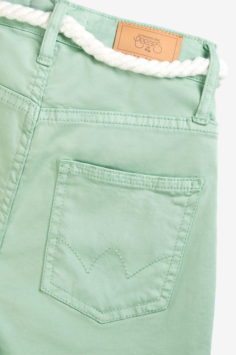 Le Temps Des Cerises Short Tiko Taille Haute Vert D'eau