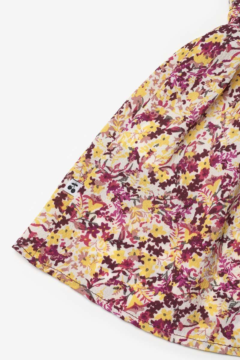 Le Temps Des Cerises Short Xangi à Motif Floral Rose Et Jaune