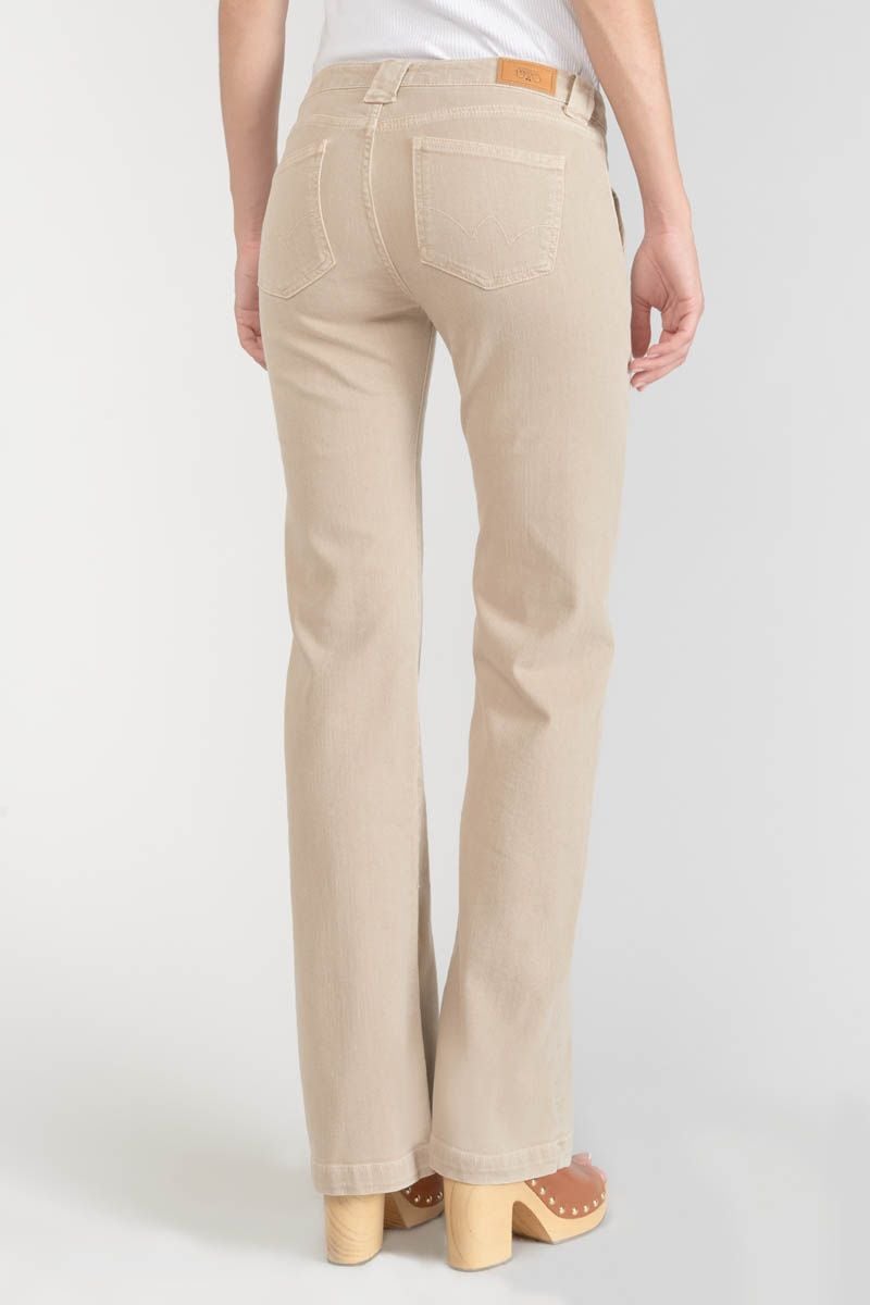 Le Temps Des Cerises Sormiou Flare Jeans Beige Sable