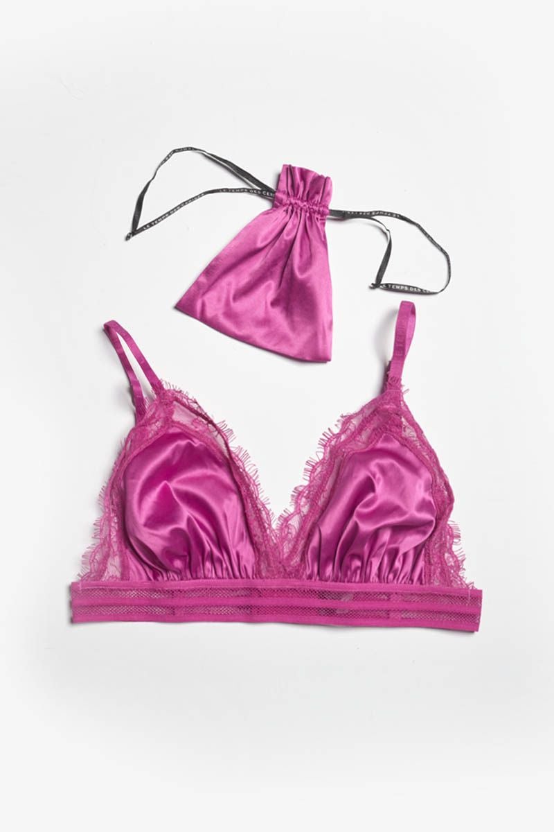 le temps des cerises Soutien-gorge triangle Aurore fuchsia