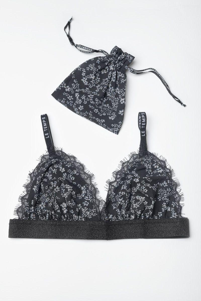 le temps des cerises Soutien-gorge triangle Secret à motif fleuri