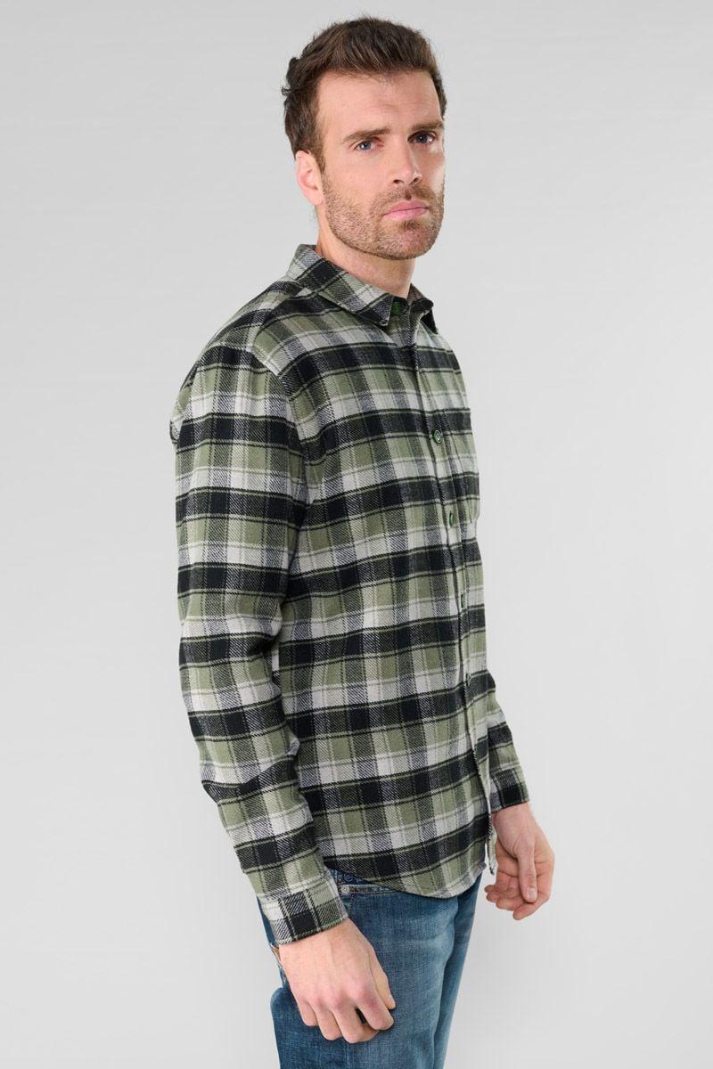 Le Temps Des Cerises Surchemise Ferino Verte à Carreaux