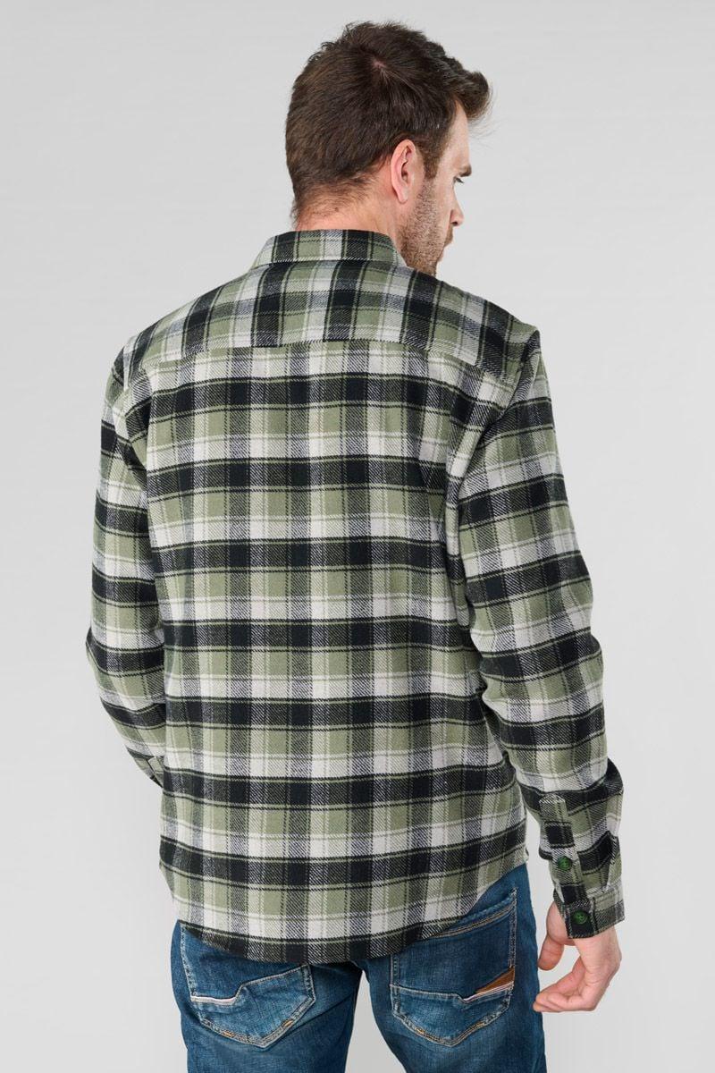 Le Temps Des Cerises Surchemise Ferino Verte à Carreaux