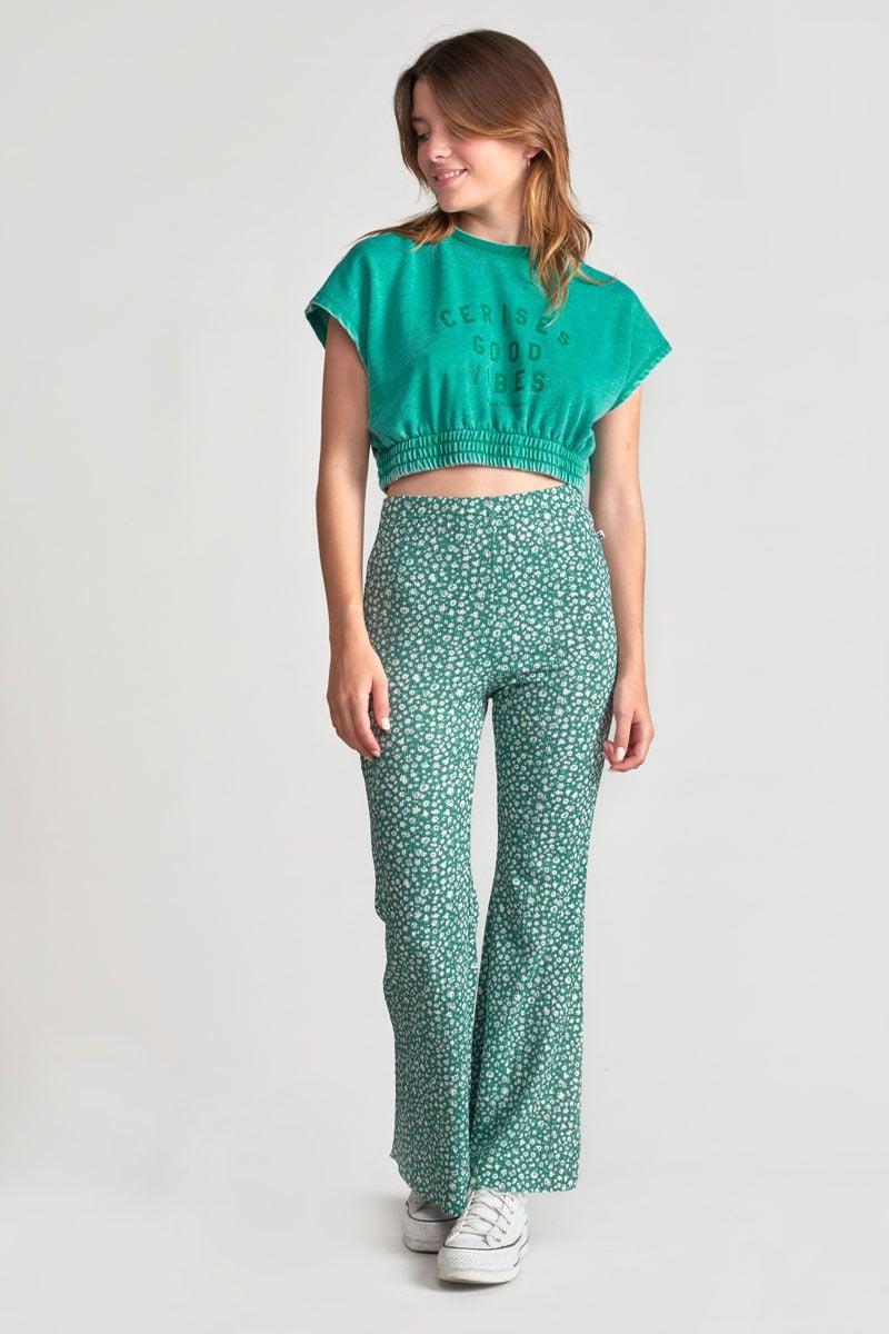 Le Temps Des Cerises Sweat Court Naellegi Vert Menthe