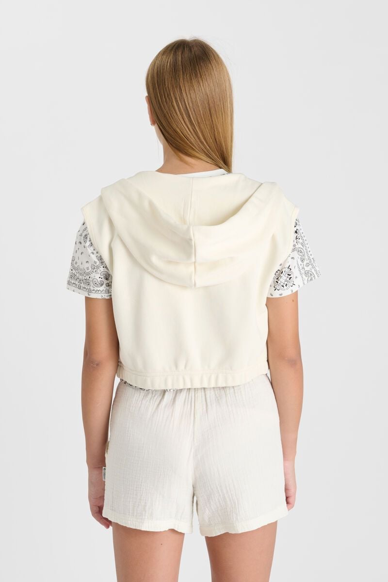 Le Temps Des Cerises Sweat Soulagi Sans Manches Blanc