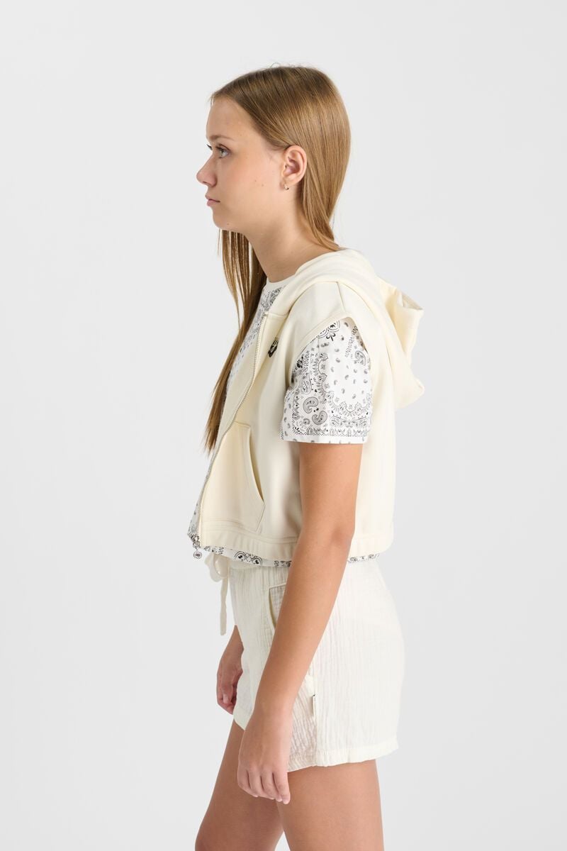 Le Temps Des Cerises Sweat Soulagi Sans Manches Blanc