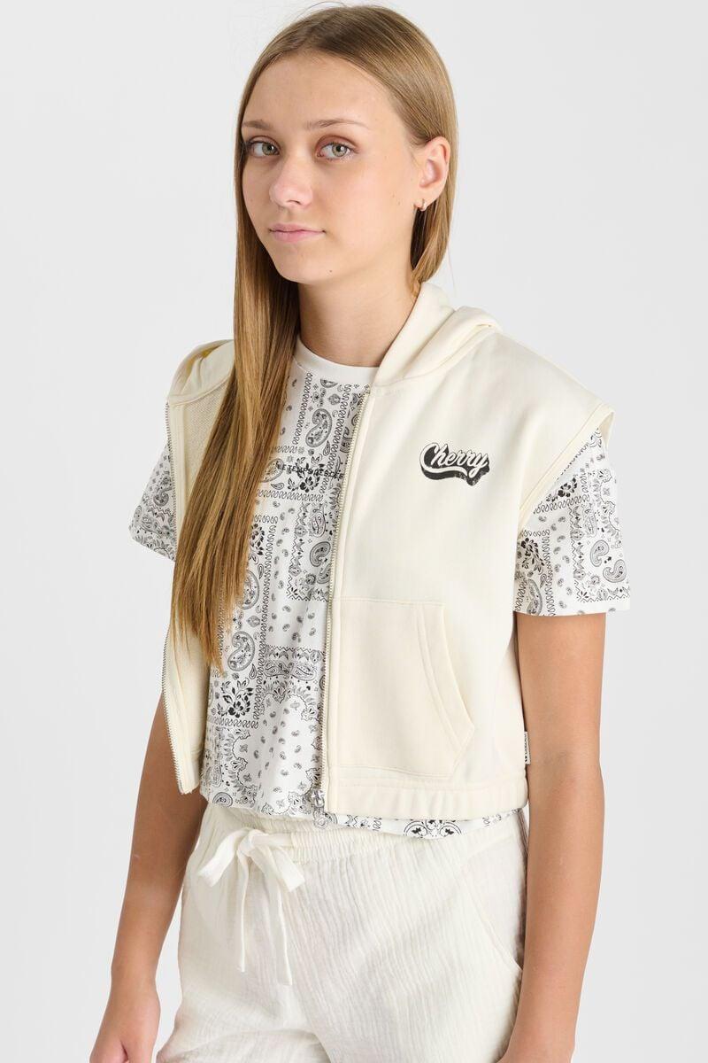 Le Temps Des Cerises Sweat Soulagi Sans Manches Blanc