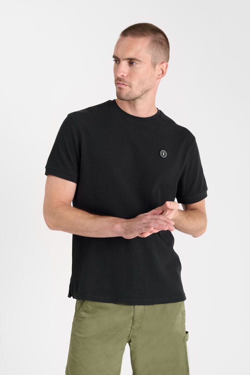 Le Temps Des Cerises T-shirt Abior Noir En Jacquard