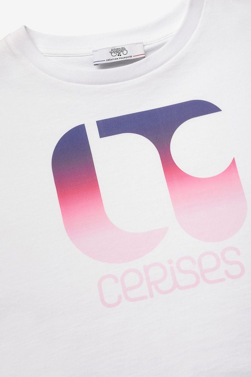 Le Temps Des Cerises T-shirt Breevangi Blanc Imprimé