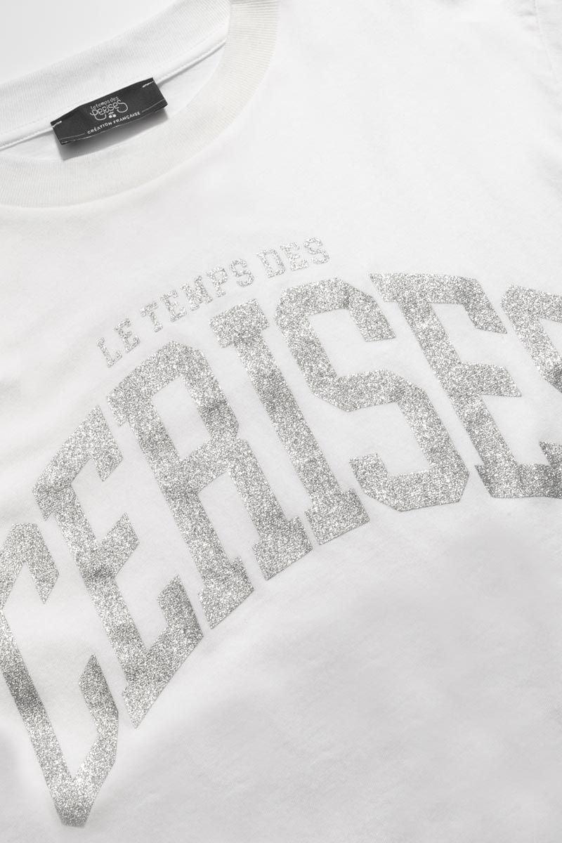 Le Temps Des Cerises T-shirt Claudegi Blanc Imprimé