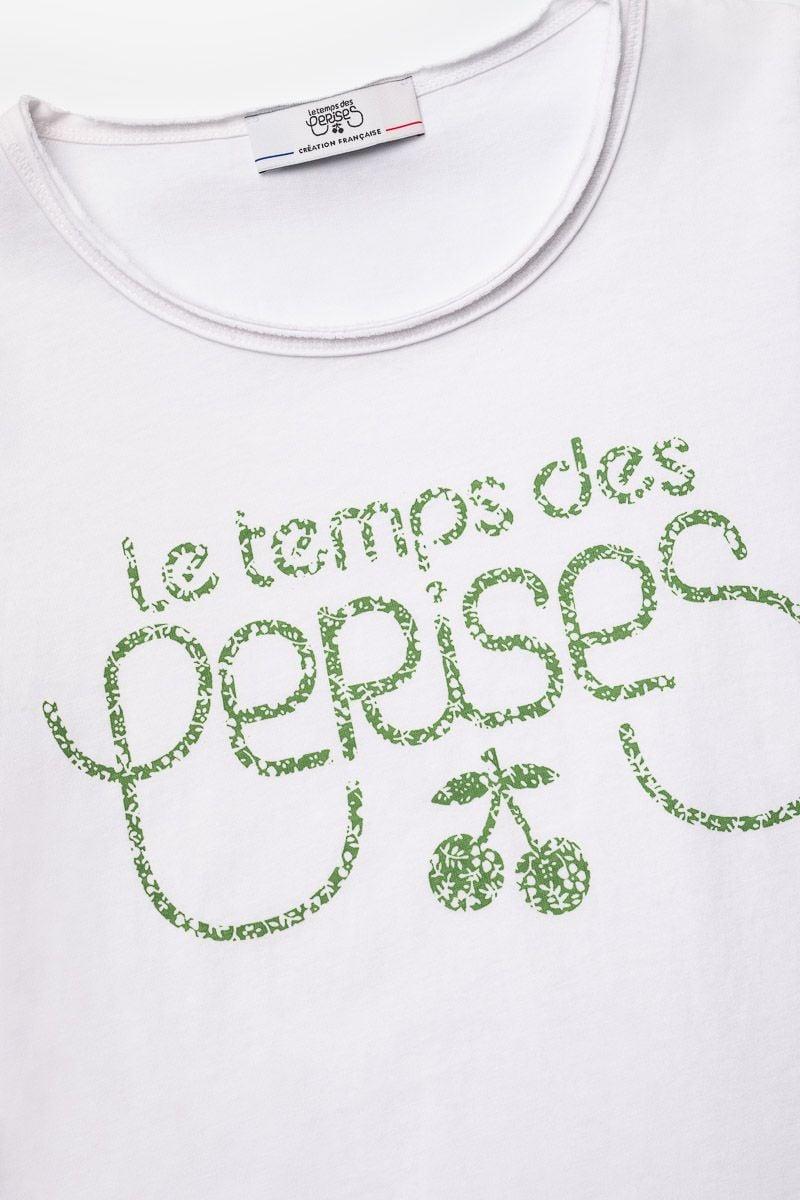 Le Temps Des Cerises T-shirt Darumagi Blanc Imprimé