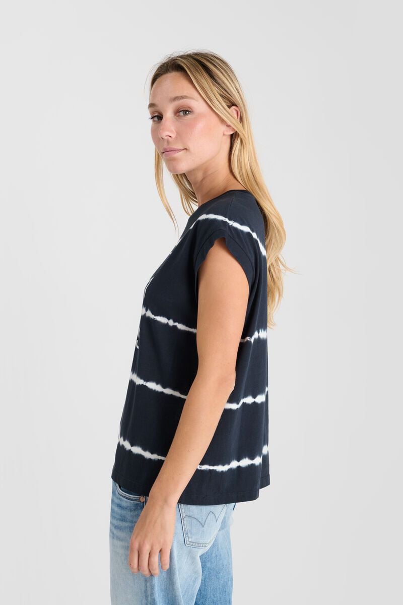 Le Temps Des Cerises T-shirt Dave Bleu Marine Tie And Dye