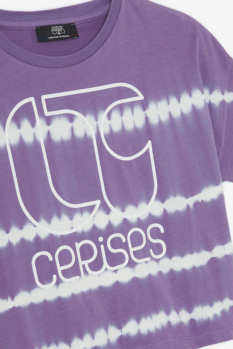 Le Temps Des Cerises T-shirt Davegi Violet Tie And Dye