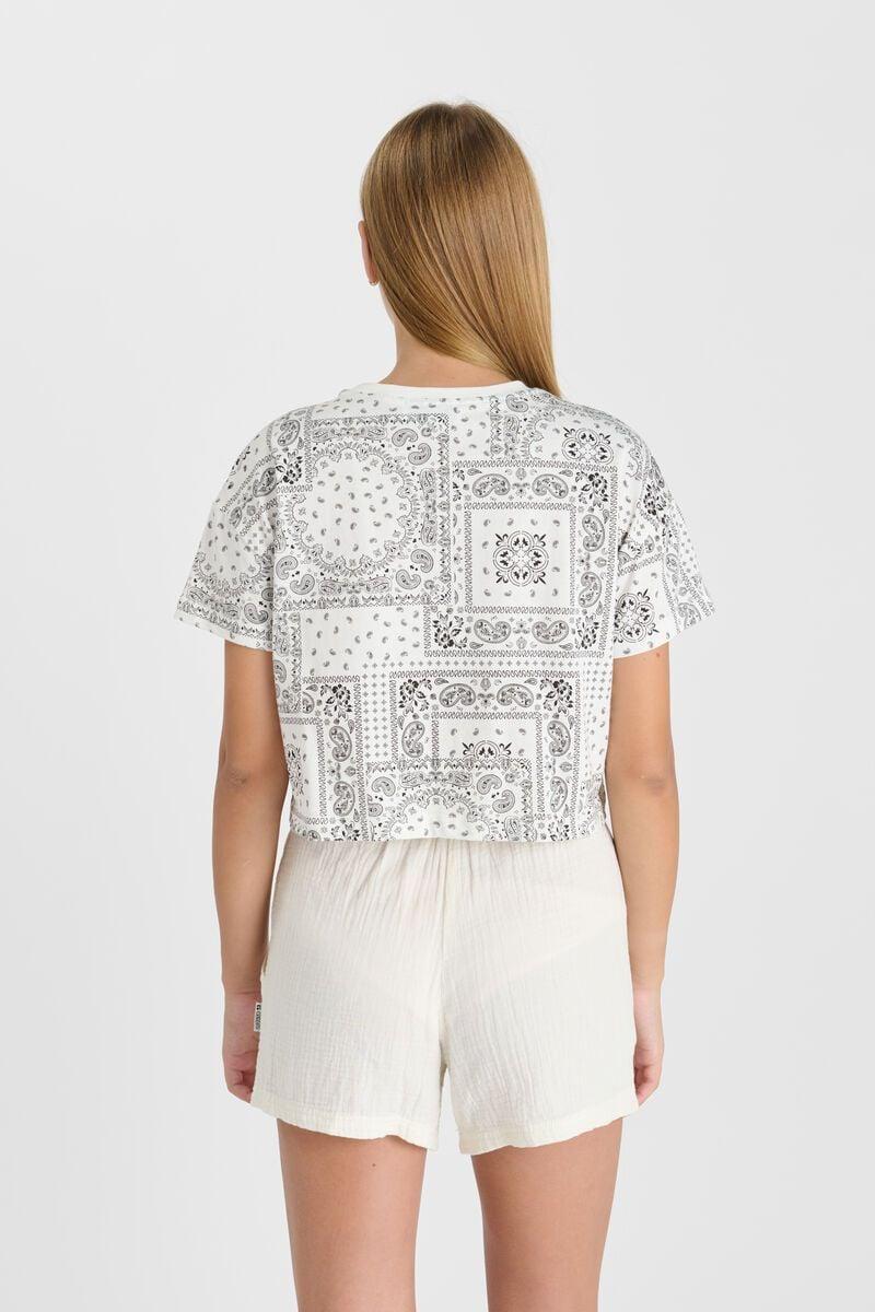 Le Temps Des Cerises T-shirt Delugi Crème à Motif Bandana