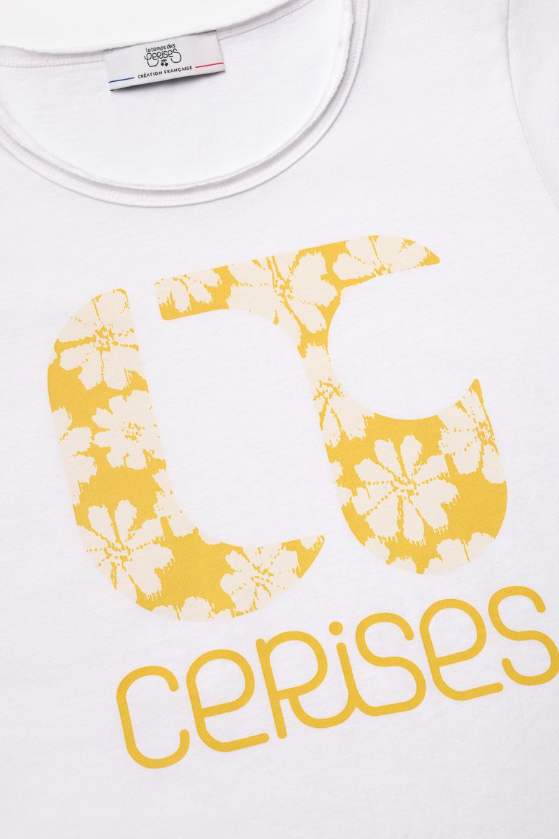 Le Temps Des Cerises T-shirt Fleurigi Blanc Imprimé