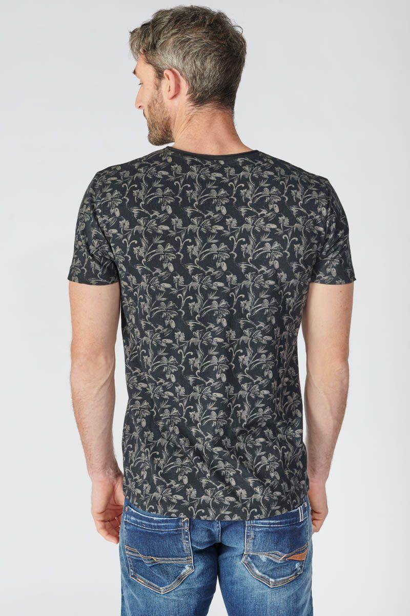 Le Temps Des Cerises T-shirt Frost Noir à Motif Floral