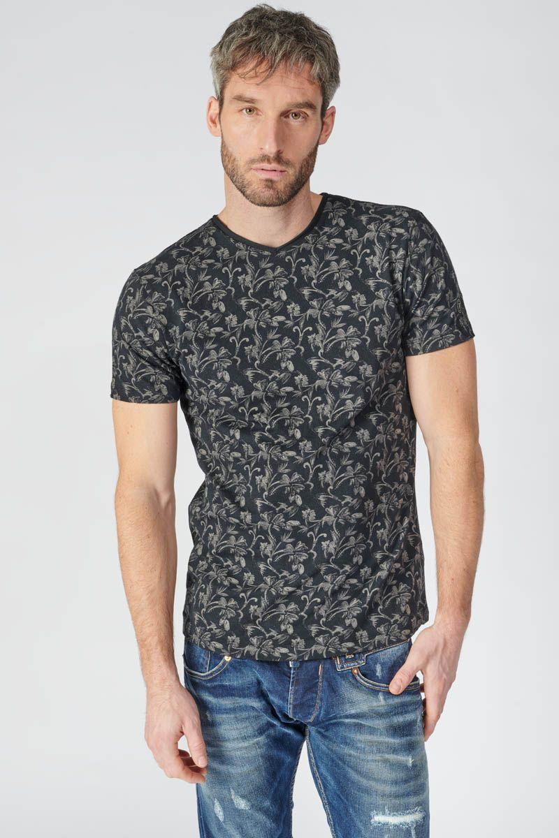 le temps des cerises T-shirt Frost noir à motif floral
