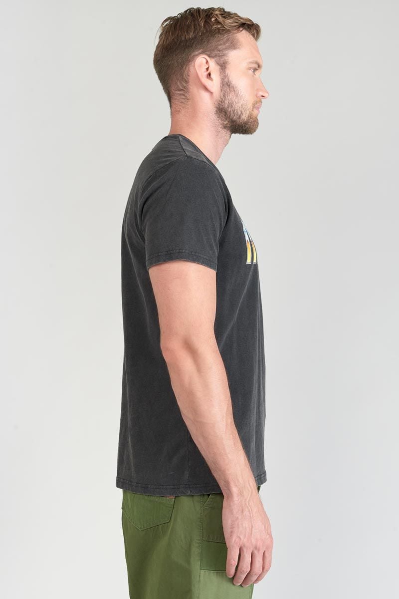 Le Temps Des Cerises T-shirt Gabrent Gris Délavé Imprimé