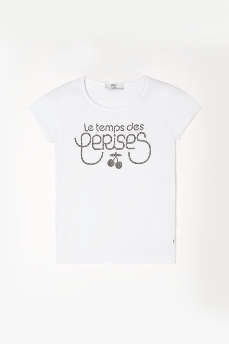 le temps des cerises T-shirt Gilliangi blanc imprimé
