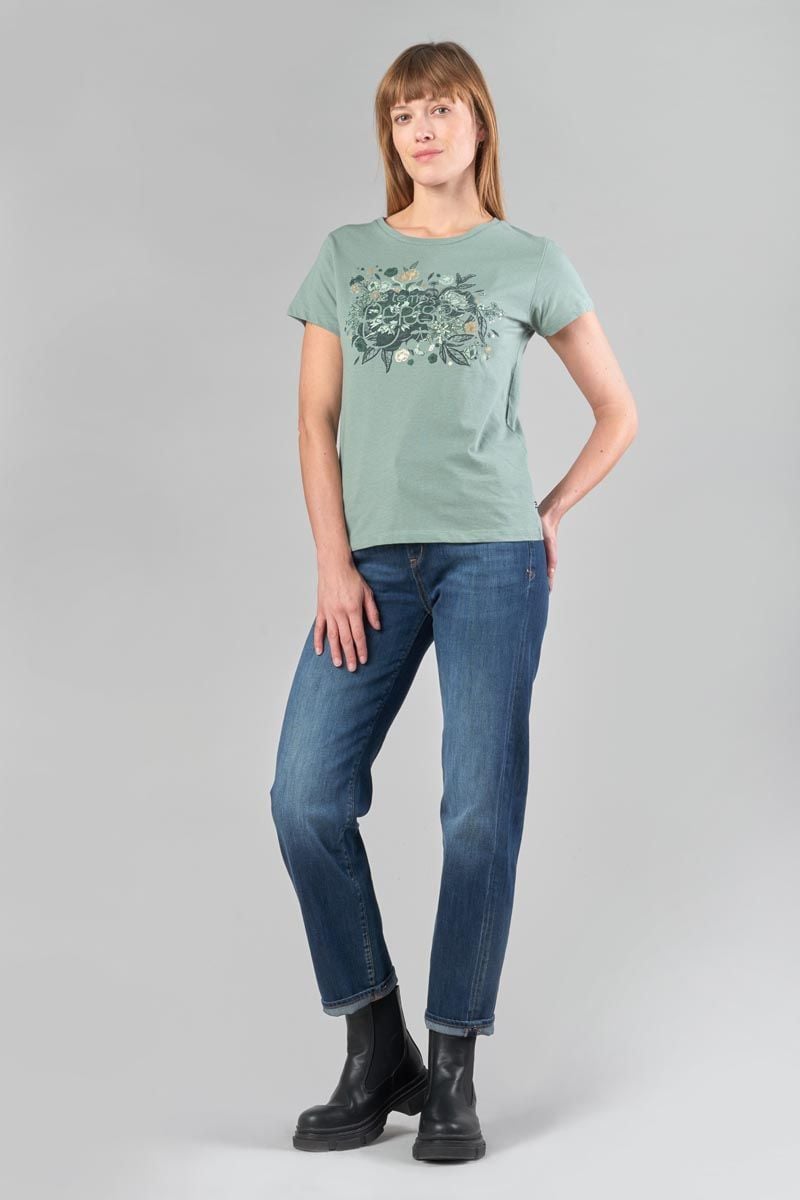 Le Temps Des Cerises T-shirt Gracy Vert Sauge Imprimé