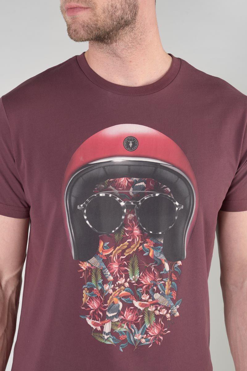Le Temps Des Cerises T-shirt Gregor Lie De Vin Imprimé