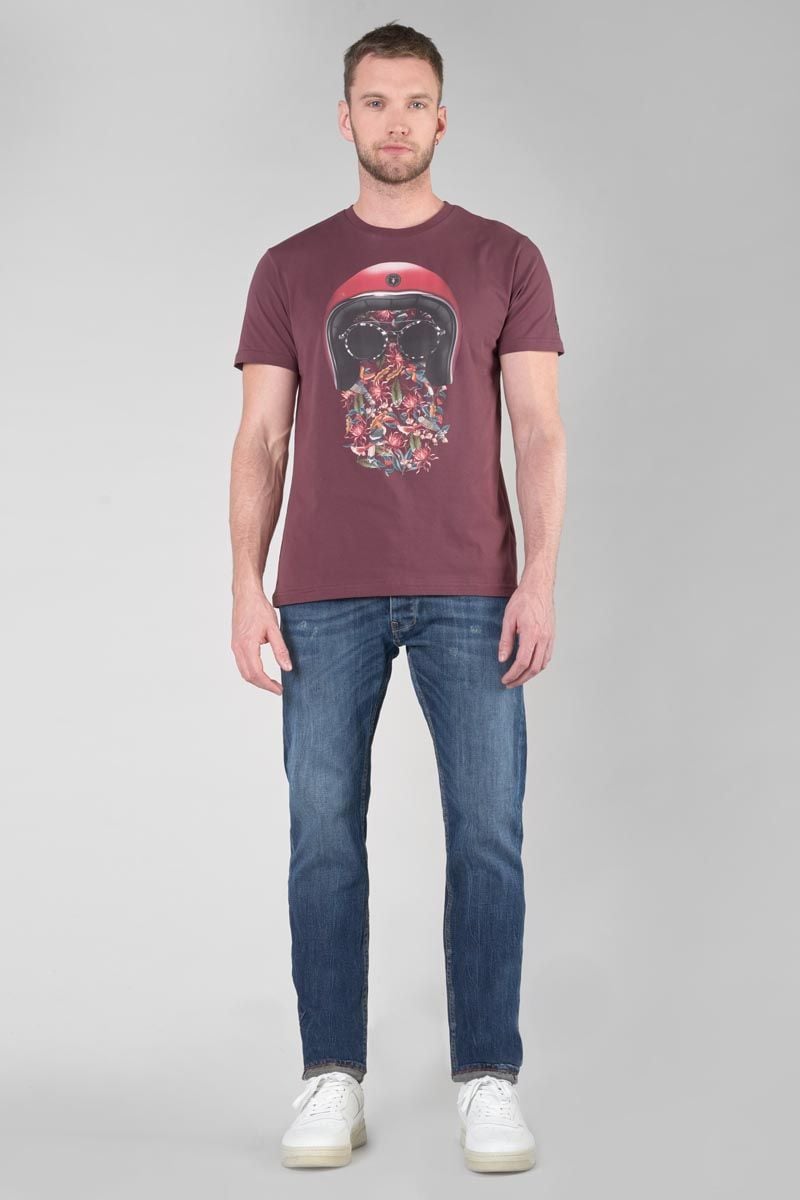 Le Temps Des Cerises T-shirt Gregor Lie De Vin Imprimé