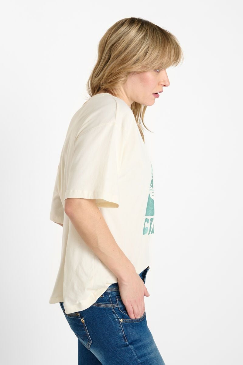 Le Temps Des Cerises T-shirt Ilesse à Imprimé Brillant