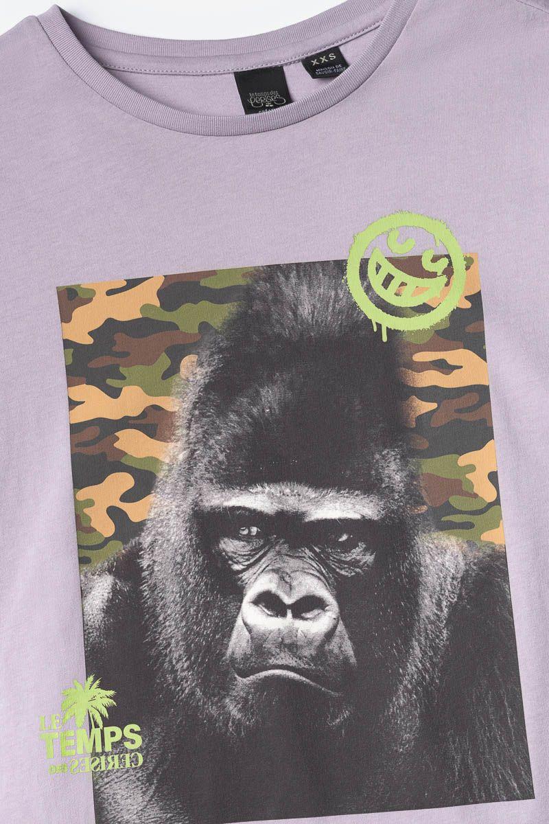 Le Temps Des Cerises T-shirt Islabo Violet Pastel Imprimé