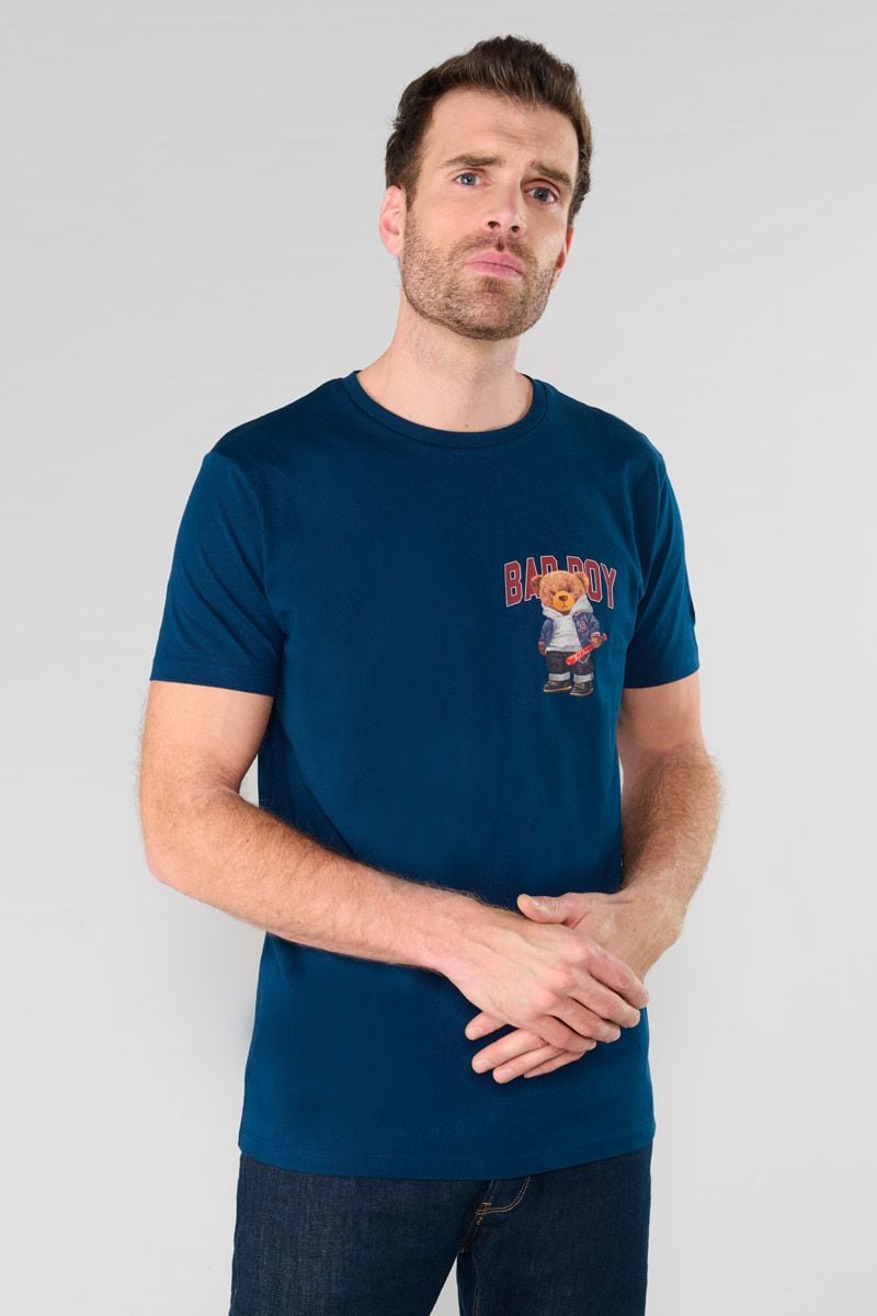 Le Temps Des Cerises T-shirt Kenta Bleu Marine Imprimé